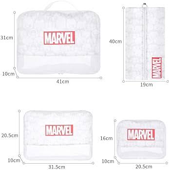 4 Pcs Marvel Travel Bag Set