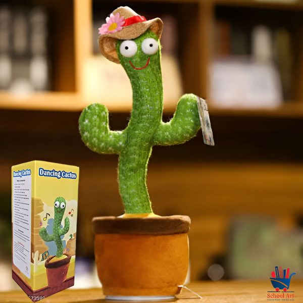 Dancing Cactus Toy With Muffler Hat