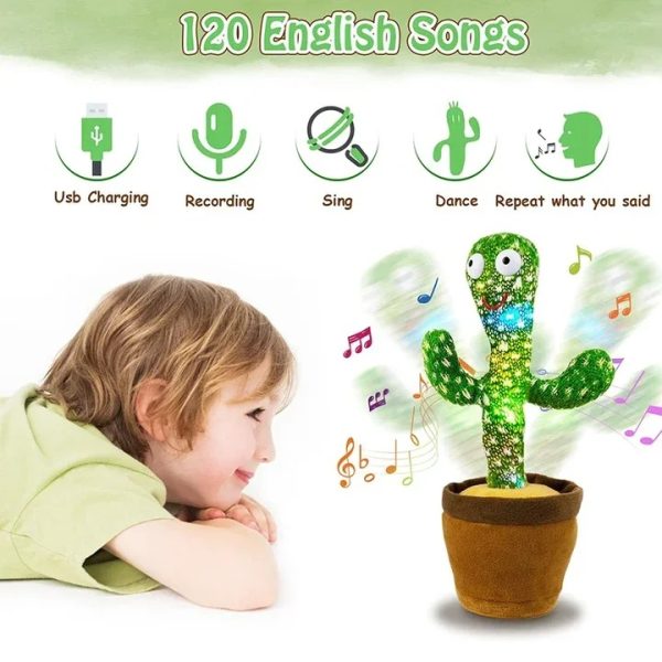 Dancing Cactus Toy With Muffler Hat