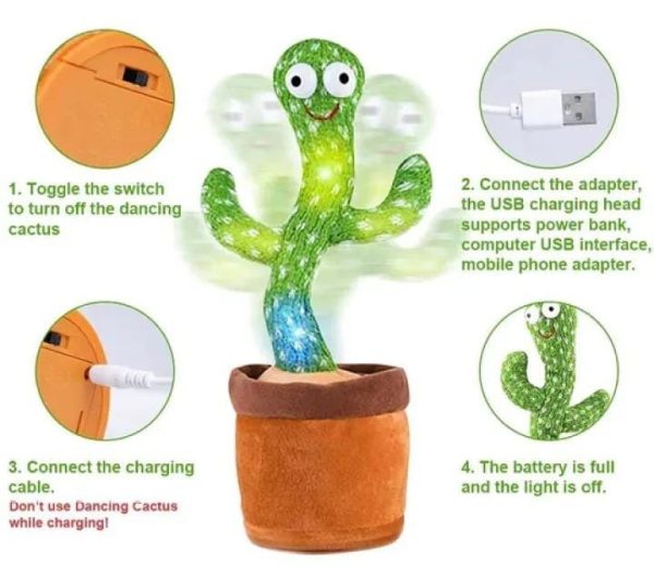 Dancing Cactus Toy With Muffler Hat