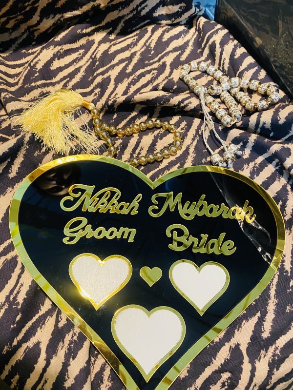Heart Shaped Nikah Thumb Board